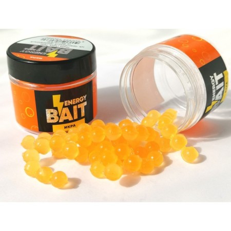 Artificial nozzle Energy Bait "caviar", flavored, m, 7 mm, 63 pcs, the color of orange-pro-proof