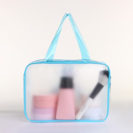 Cosmetic bag with lightning, blue color-1