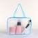 Cosmetic bag with lightning, blue color