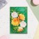 Birthday card!" roses on a green background, 12.5x19.5 cm
