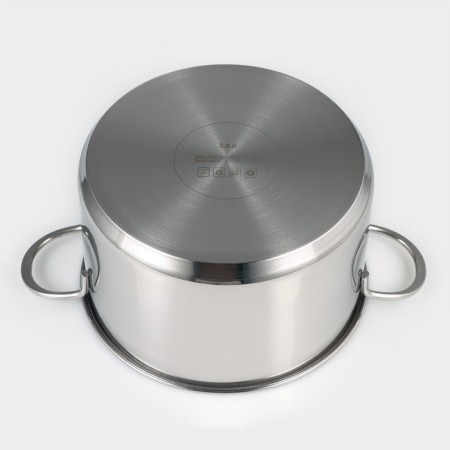 Great stainless steel pan, 3.6 liters, with a heat distribution layer, induction-4