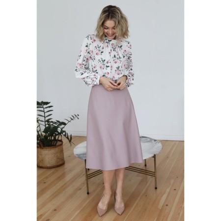 Midi skirt of artificial leather, size 42-5