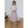 Midi skirt of artificial leather, size 42