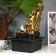 Three Elders with children and gold, 35x25x20 cm desktop fountain from the network