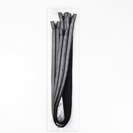 Lightning “Spiral”, No. 7, detachable, waterproof, reflective, automatic lock, 90 cm, gray color gray-2