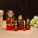 Nesting doll "strawberries", red dress, 5 puppet, 15 cm