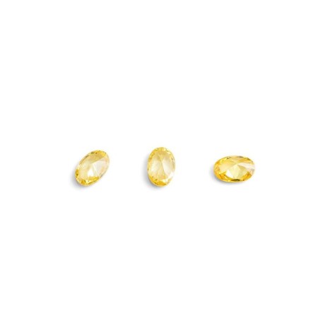 Crystals for volumetric inlay TNL “Oval”, No. 1, dark yellow, 10 pcs