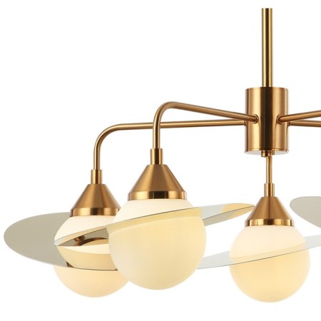 Saturn 5xg9 LED 5W chandelier, size 75x75x47.5-64 cm, bronze color-2