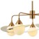 Saturn 5xg9 LED 5W chandelier, size 75x75x47.5-64 cm, bronze color