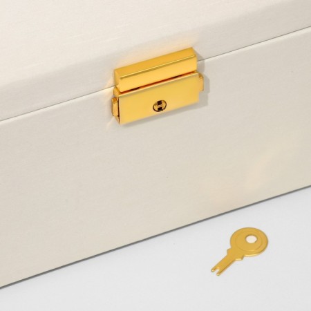 Steam for jewelry "Casket" sliding with a mirror, 17.5 × 14 × 13.5, white color-3
