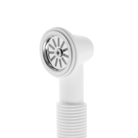 Siphon for washing ORIO B-4507, 3 1/2 "x40 mm, stainless grill d = 114 mm, with overflow-3