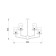 Suspended lamp 60W, 9XE14, 65.5x90 cm, French gold