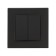 Tot Matte Glass switch, 10 a, 2 cl., Hidden, glass, black