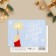 Postcard-Mini "For you in the New Year", Bengal fire, 10.5 x 7.5 cm, New Year