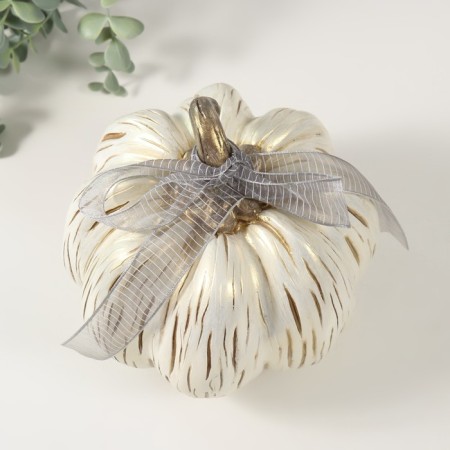 Polystone souvenir "Golden pumpkin with a bow" 18x17x15.5 cm-3