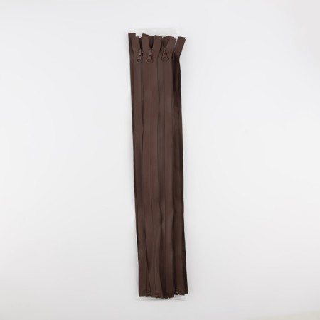 Lightning "Spiral", No. 7, detachable, waterproof, castle machine, 50 cm, brown color-2