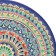 Lryagan Round Rishtan ceramics, 41cm, brown-red-blue ornament