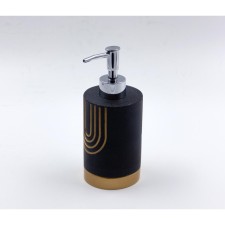 Joy Home liquid soap dispenser, Polyurez, Anthracite with gold