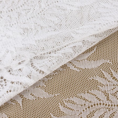 Lace elastic fabric, 225 mm × 2.7 ± 0.5 m, white color-1