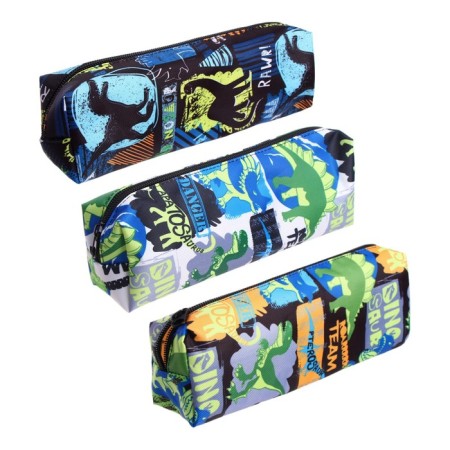 School Penal on the zipper "Dinosaurs", mix