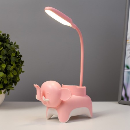 Table lamp "Elephant" LED 3W USB pink 9x15x31 cm Risalux-1