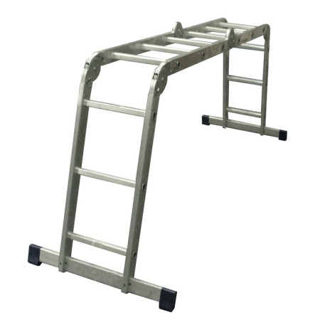 Enkor 69679 staircase, telescopic, aluminum, 4 x 5 steps