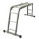 Enkor 69679 staircase, telescopic, aluminum, 4 x 5 steps