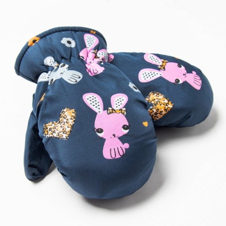 Baby mittens, black color, size 15 (7-8 years)