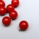 Decor for creativity plastic "Red ball with a loop" set 10 pcs 1.2x1.2x1.4 cm