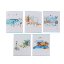 Notebook of 48 sheets, “watercolor trip”, cage, cover of chromerzats, block No. 2, whiteness 75% (gray sheets), mix