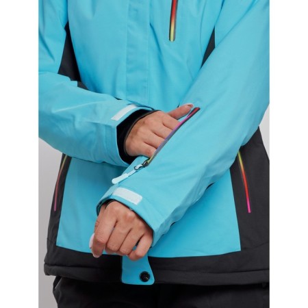 Ski costume female winter, size 42, blue color-7