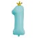 Foil ball 32 “number 1”, with a crown, mystic aquamarine, individual packaging