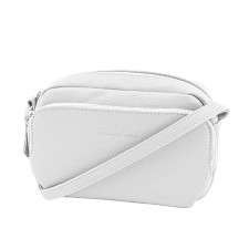 Female bag, artificial leather, white 20x7x14 cm