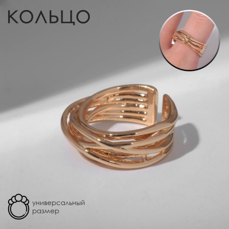 Ring "Trend" threads, color gold, dimensionless