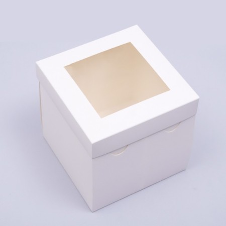 The box is folding, the lid is, with the window, white, 15 x 15 x 15 cm-1