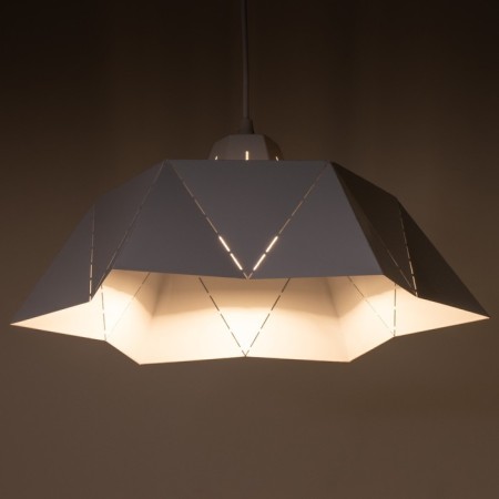 Suspension Bayerlux "Origami" E27 White 36x36x25-125cm-3