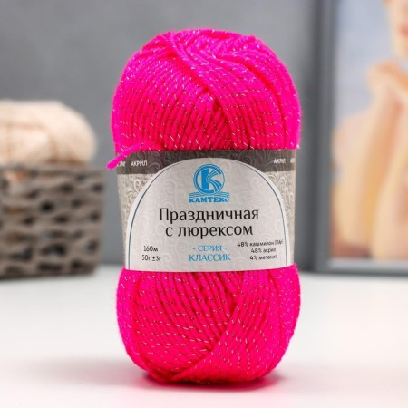 Yarn "Festive" 48% Kashmilon (pan), 48% acrylic, 4% metered 160m/50g (224 Neon)-3