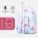 School backpack of textiles with lightning, external pocket, blue color