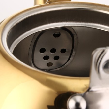 Gold stainless steel teapot, 2 l, 23 × 19 × 20 cm, gold color-4