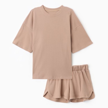 Female set (T -shirt, shorts) KAFTAN BASIC Line, p. 48, coffee-5