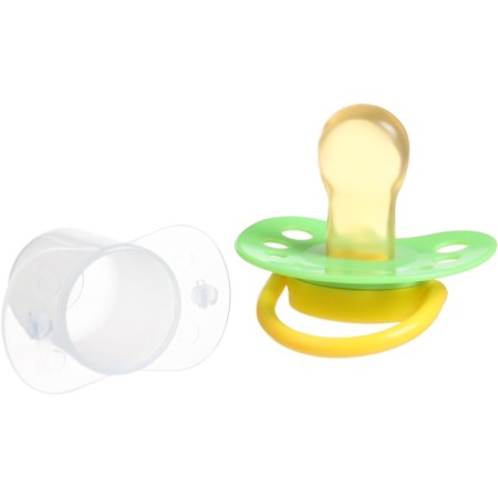 Latex anatomical nipple “Little animals”, with a cap, from 0 months., Mix color-14