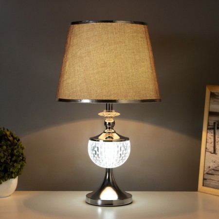 Table lamp "Ronica" 1x40W E27+backlight, chrome 28x28x50cm-1