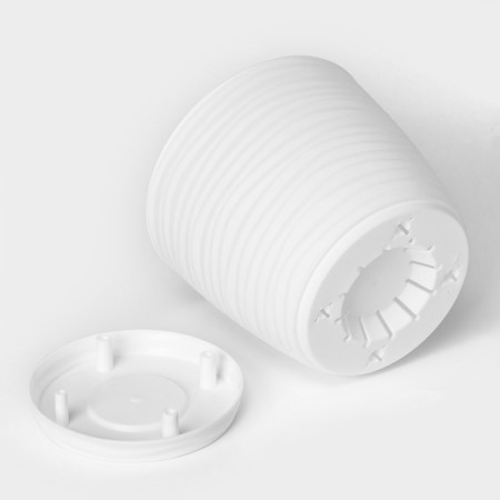 Pot with the pallet "Dun", 1.7 l, the color is white-3