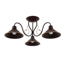 Ceiling EVOLUCE lamp. Sle120402-03. Ciolla. 3x60 watts, E27, 66x66x24 cm, dark -brown color