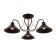 Ceiling EVOLUCE lamp. Sle120402-03. Ciolla. 3x60 watts, E27, 66x66x24 cm, dark -brown color