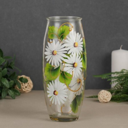 Vase Chamomile with painting on the venue, d-7cm 10x23 cm-1