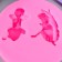 Mold Silicon "Two Angels" 2 objects 8x8x2 cm