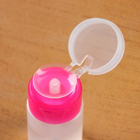 Board with pomp, 75 ml, pink/transparent color-4