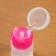 Board with pomp, 75 ml, pink/transparent color