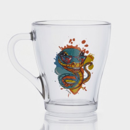 New Year's glass mug for tea "Symbol of the year 2025", 250 ml-4